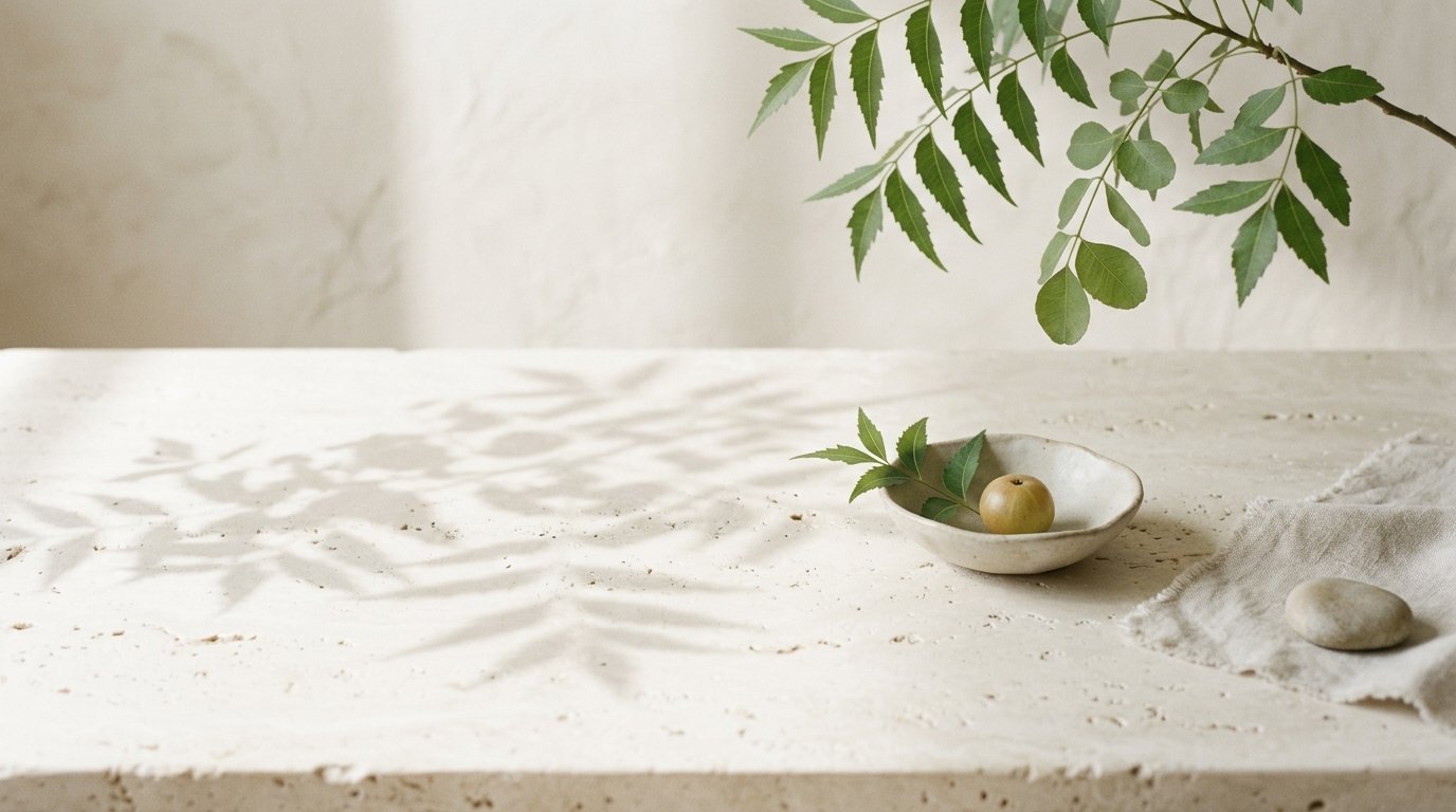 Ayurvedic herbs and holistic wellness elements